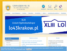 Tablet Screenshot of gim35krakow.edu.pl